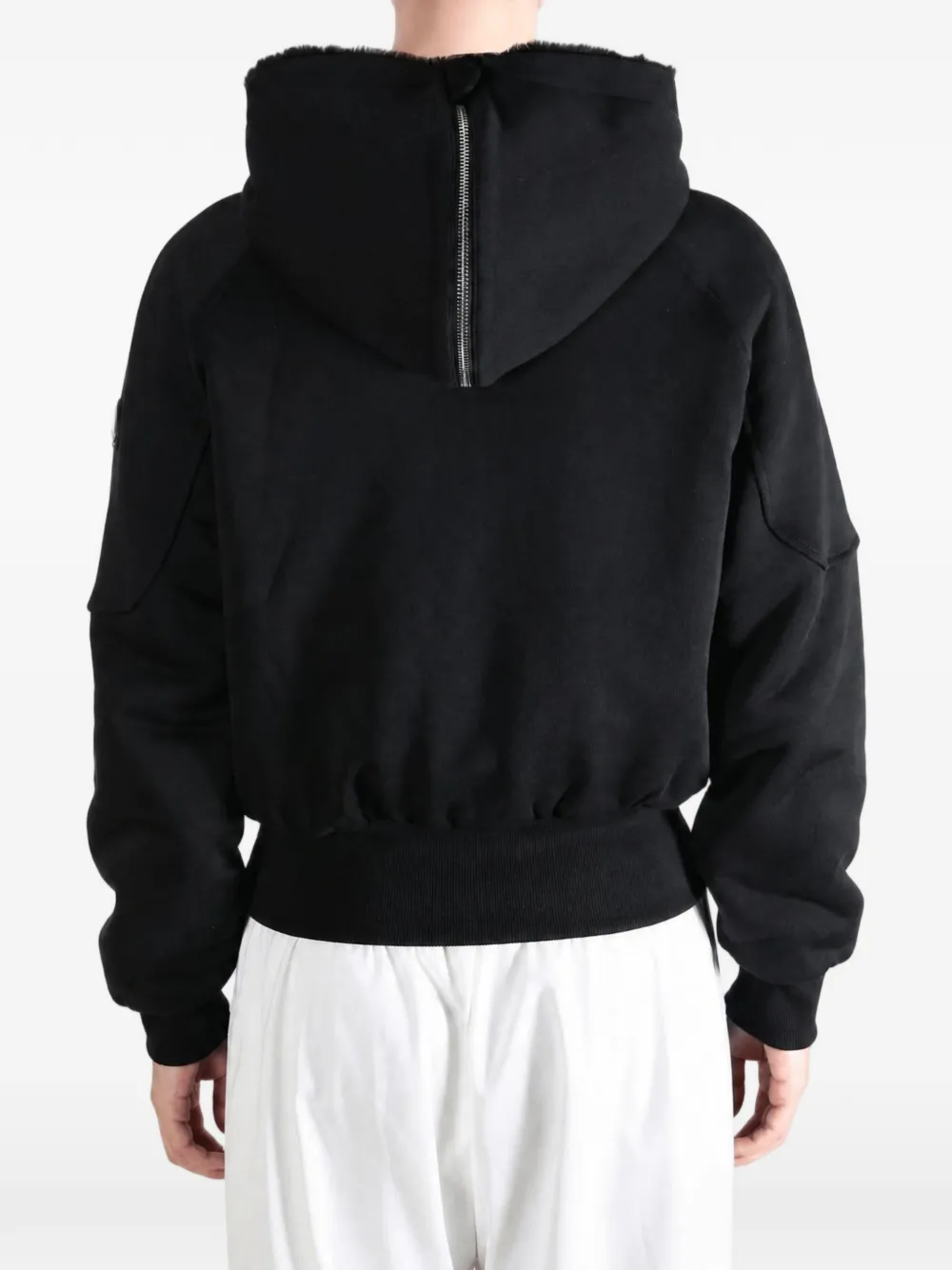 Moose Knuckles Oro Bunny omkeerbare hoodie met pompon en rits Zwart