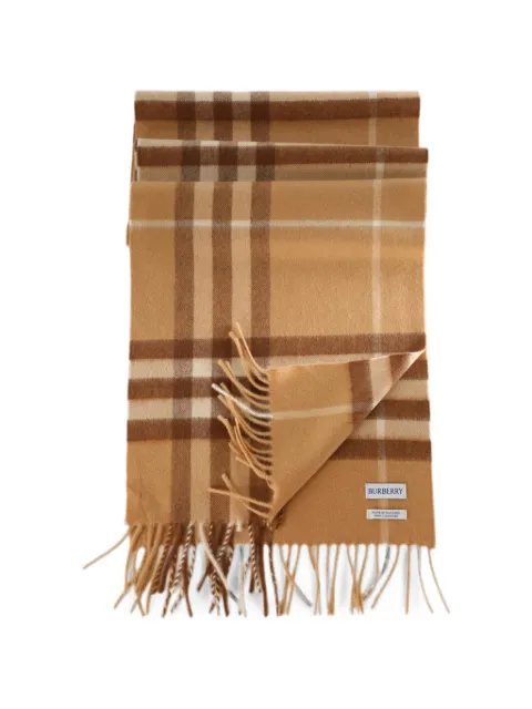 Burberry Check fringed scarf