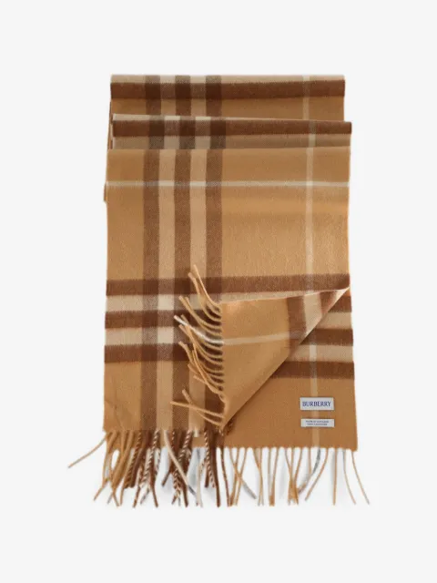 Burberry Check fringed scarf