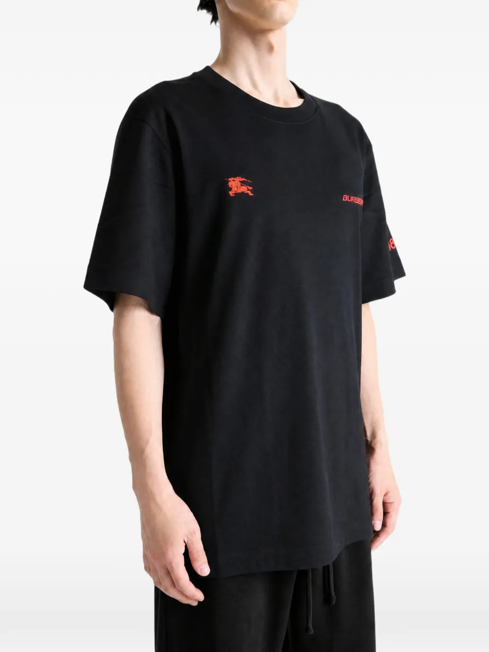 Burberry London Map katoenen T-shirt Zwart
