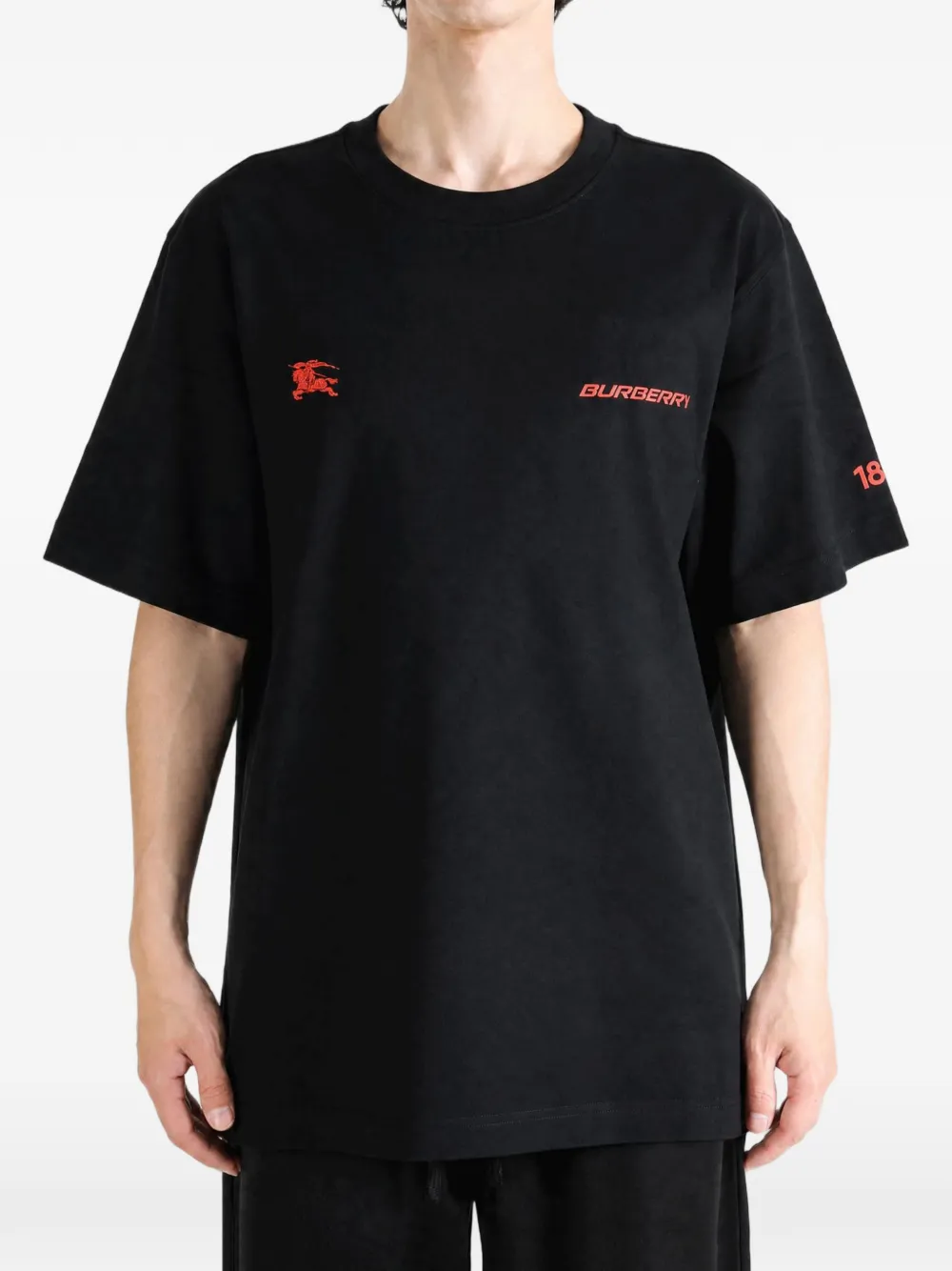 Burberry London Map katoenen T-shirt Zwart