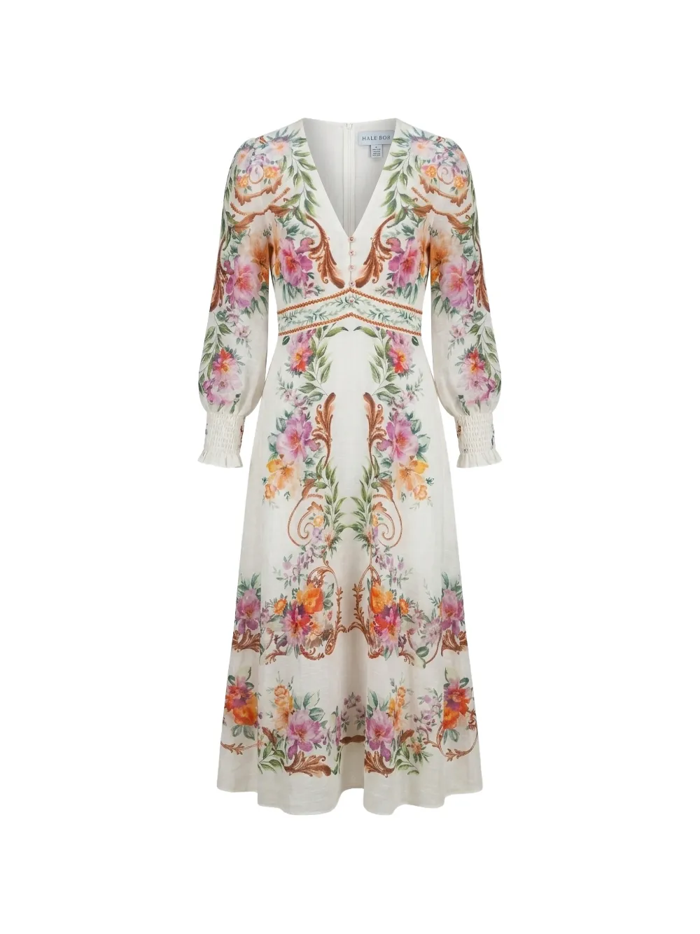 Hale Bob Frida floral-print dress - Toni neutri