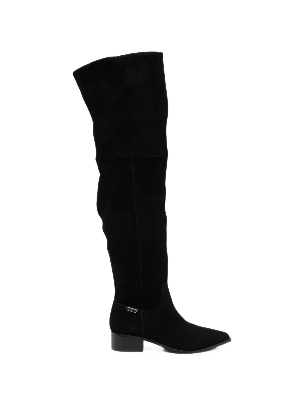 LIU JO Overknee-Stiefel mit Wildleder-Finish - Schwarz