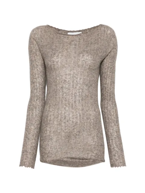 Vanisè ribbed-knit boat-neck top
