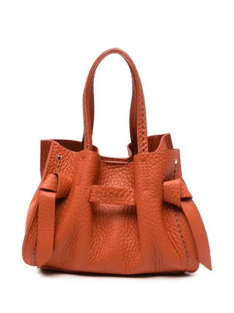 VISONA` Vittoria grained leather tote bag