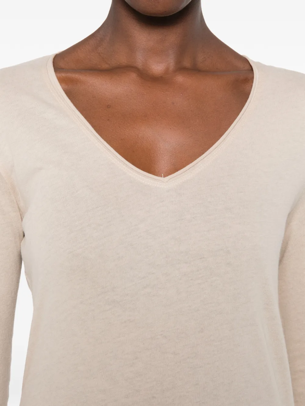 Majestic Filatures T-shirt met V-hals Roze