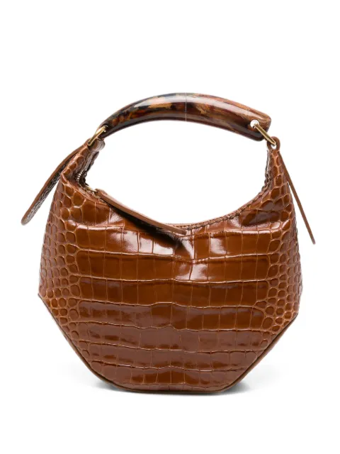 VISONA` Ambra croc-effect leather tote bag