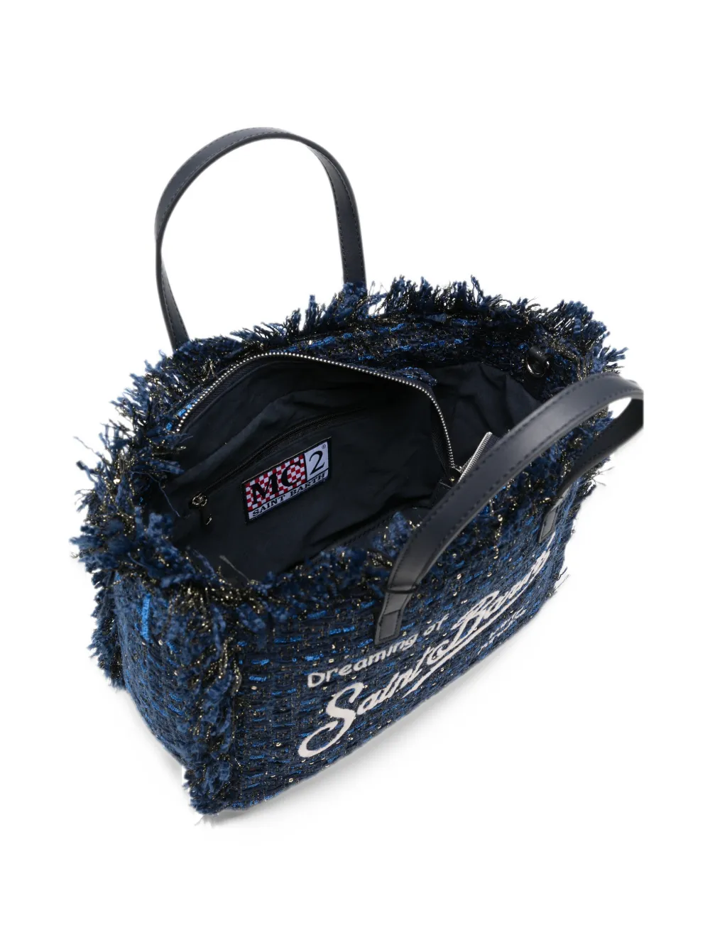 MC2 Saint Barth Colette tweed tote bag Blauw