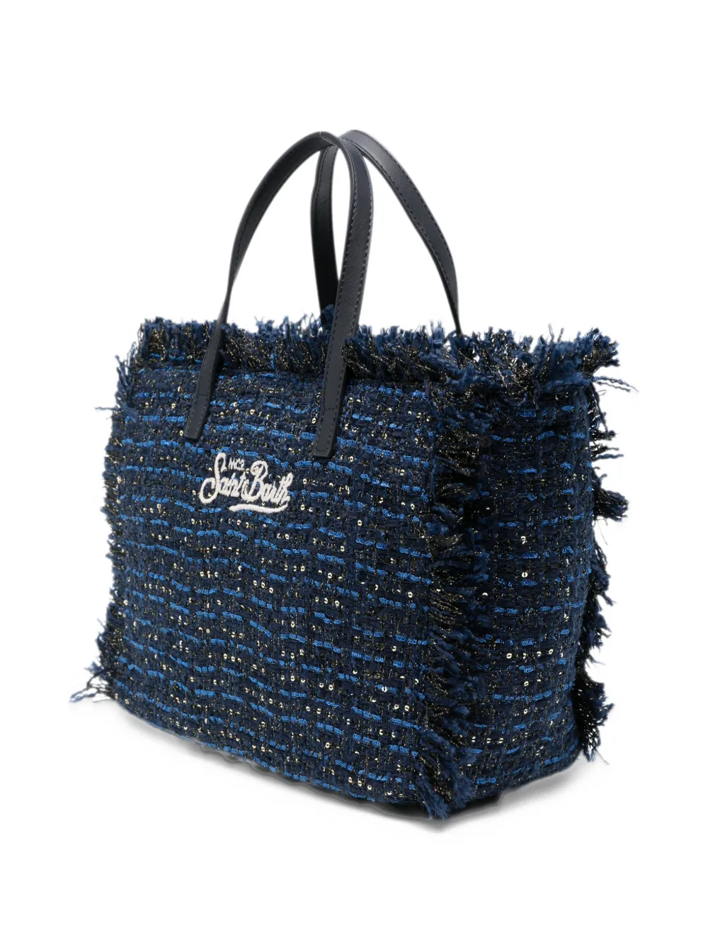 MC2 Saint Barth Colette tweed tote bag Blauw