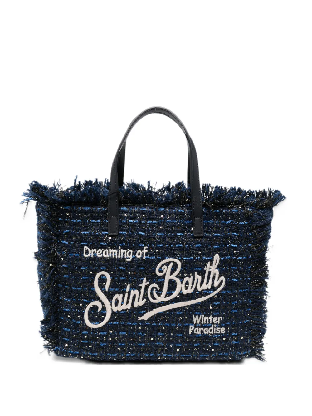 MC2 Saint Barth Colette tweed tote bag Blauw