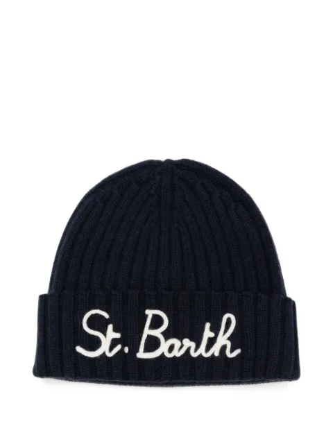 MC2 Saint Barth Wengen embroidered ribbed-knit beanie hat