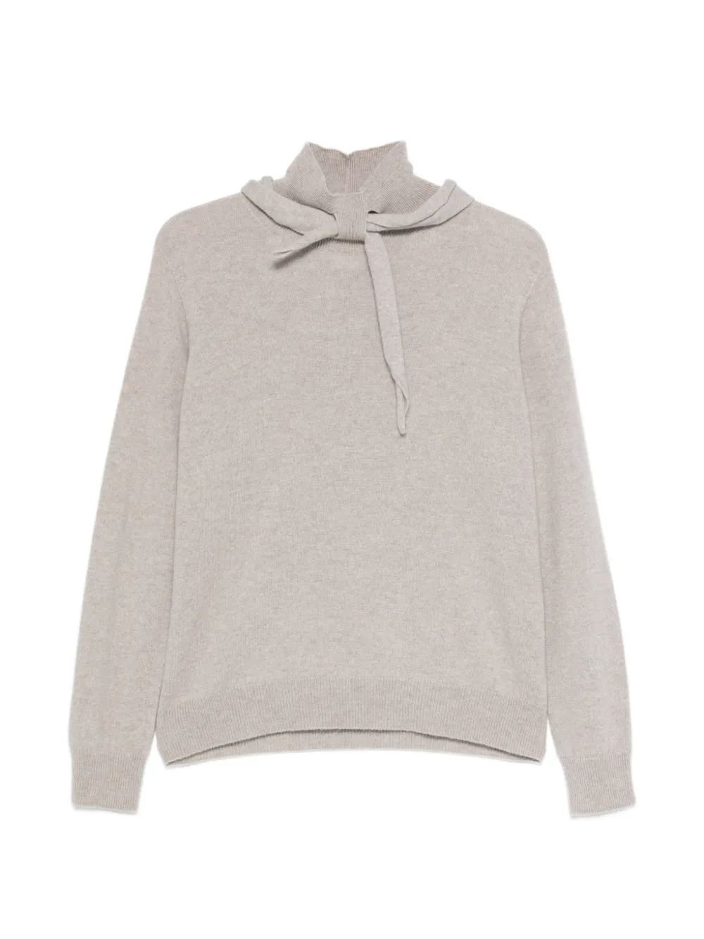 Vanisè tie-neck cashmere sweater - Toni neutri