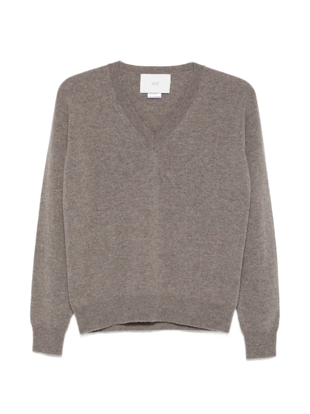 Vanisè Maglione in cashmere con scollo a V - Marrone