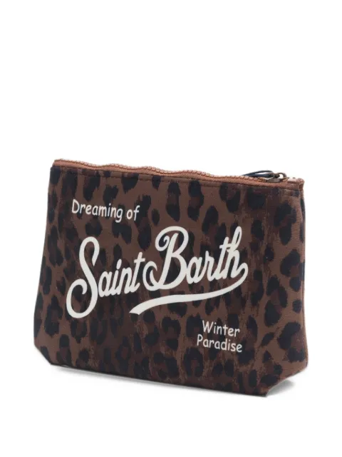 MC2 Saint Barth Aline leopard-print logo-print clutch bag