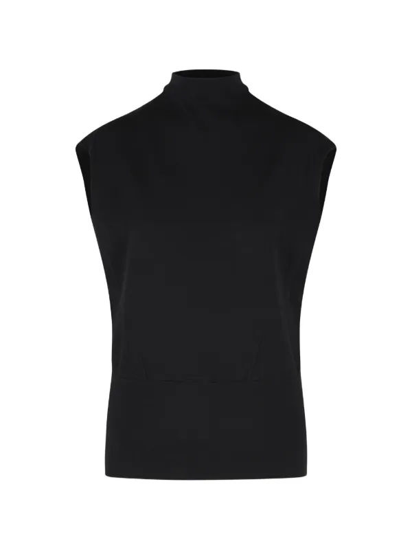Simkhai High-neck Sleeveless Top in Black
