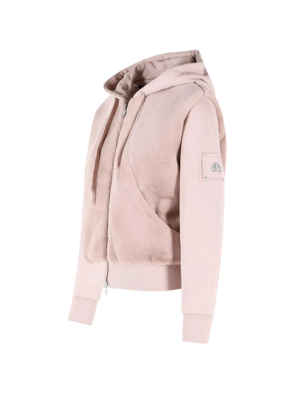 Moose Knuckles Bunny hoodie van imitatiebont Roze
