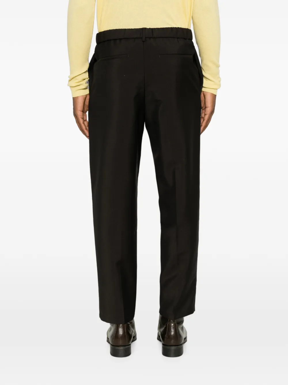 Jil Sander Geplooide pantalon Zwart