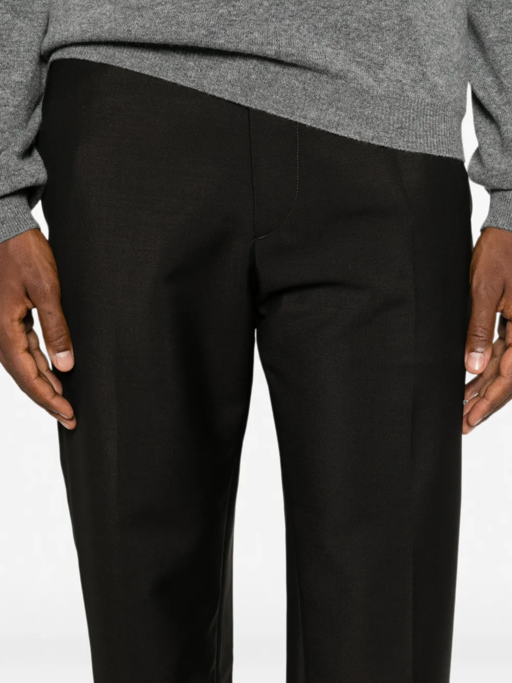 Jil Sander Geplooide pantalon Zwart