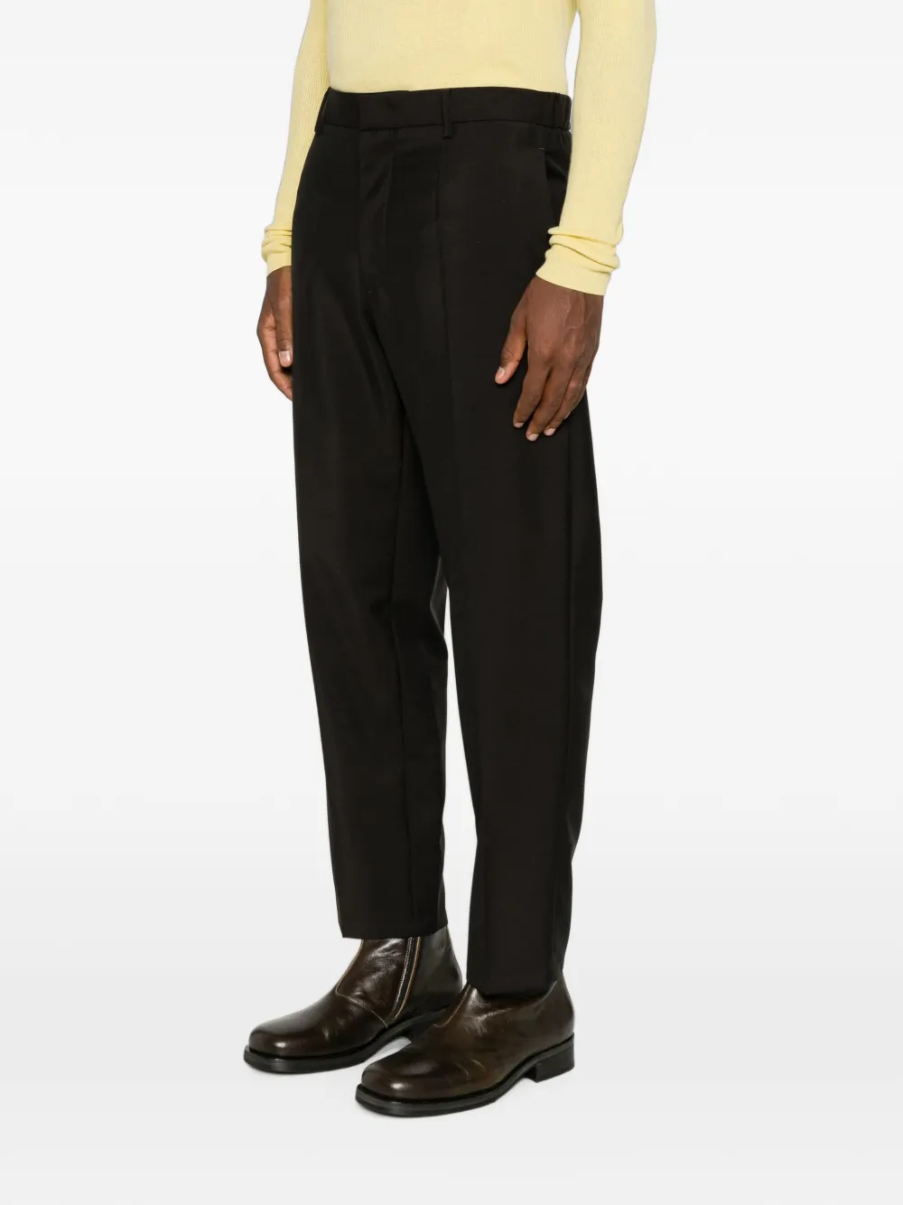 Jil Sander Geplooide pantalon Zwart