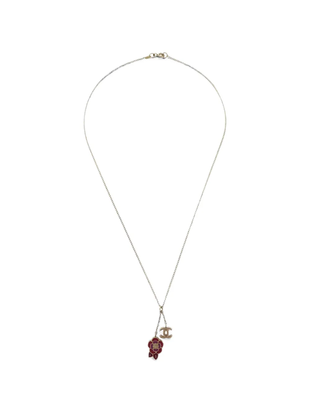 CHANEL Pre-Owned 2005 Camellia CC logo-detail necklace - Gold