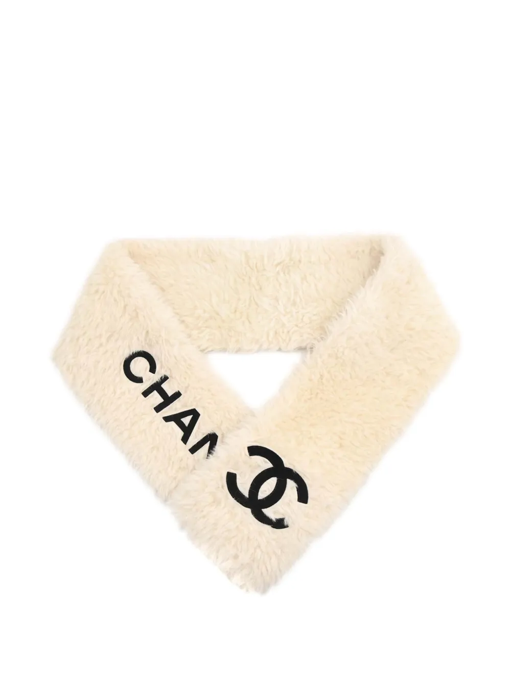 CHANEL Pre-Owned 1990-2000s logo-print scarf - Bianco