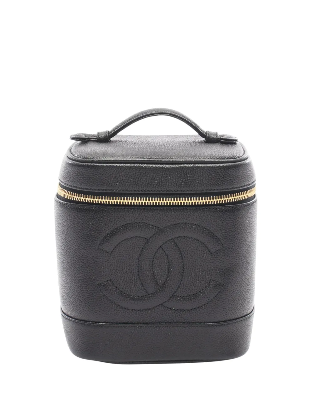 CHANEL Pre-Owned 1996-1997 CC Caviar Case vanity bag - Nero