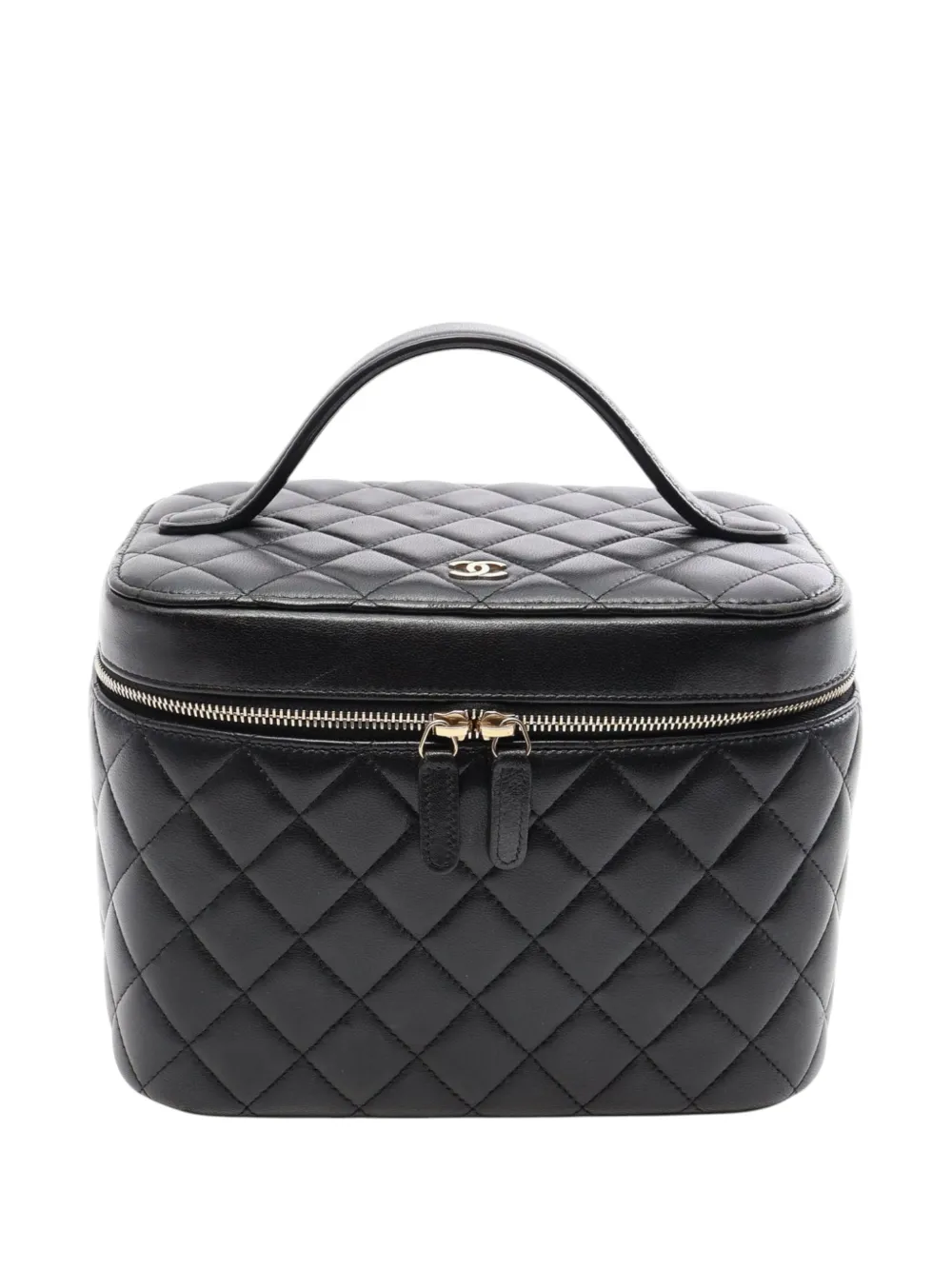 CHANEL Pre-Owned 2016-2017 CC Quilted Lambskin vanity bag - Nero
