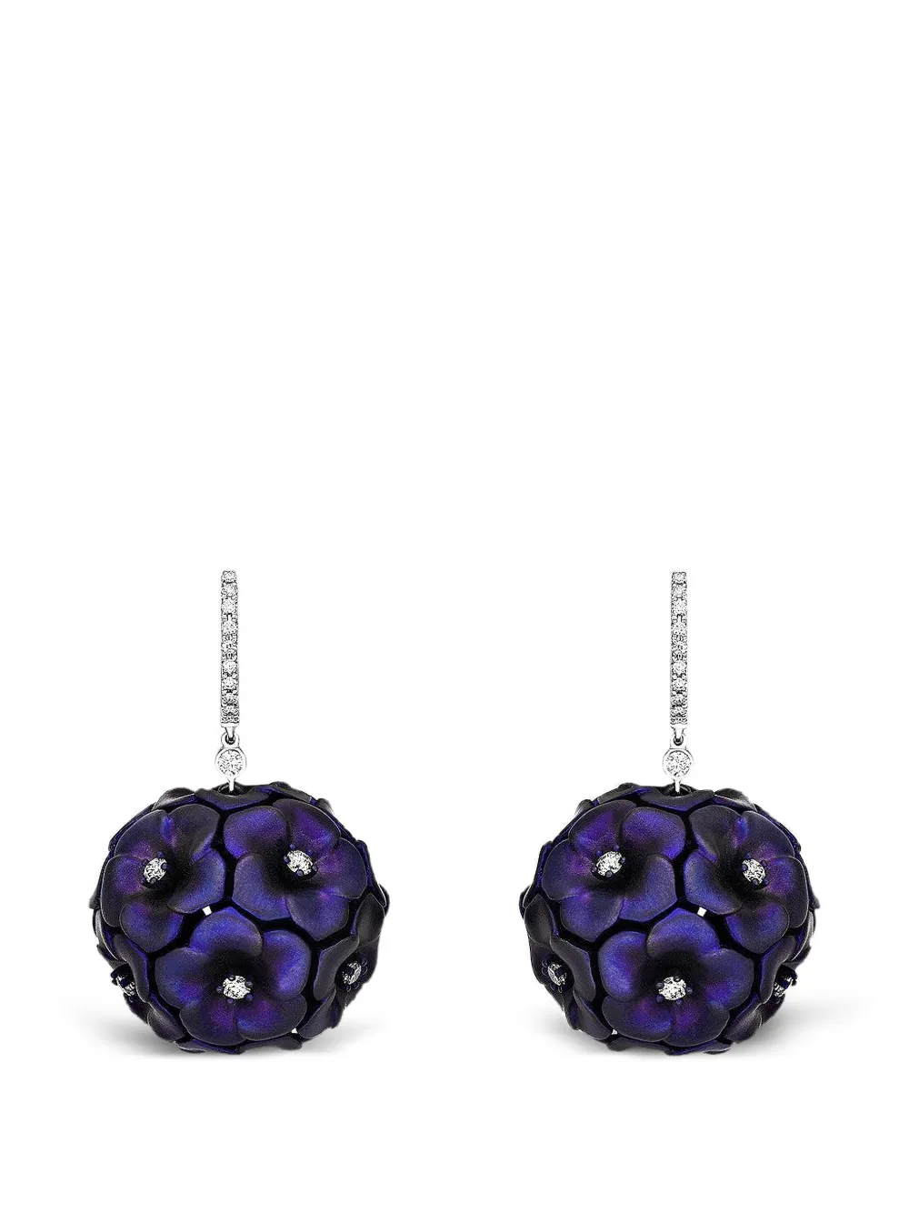SABOO FINE JEWELS diamond flower earrings - Silber