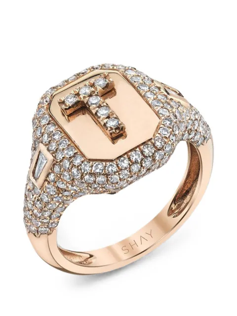 SHAY diamond T initial ring