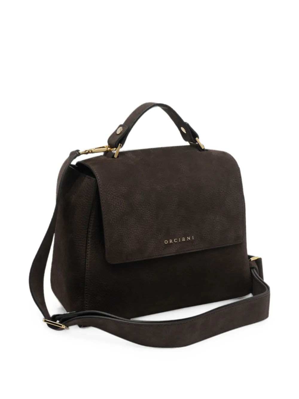 Orciani Kleine Sveva nubuck handtas Bruin