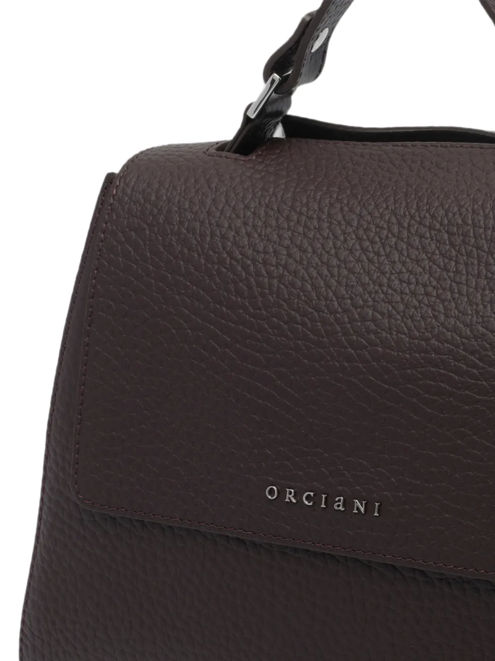 Orciani Sveva clutch van bewerkt leer Zwart