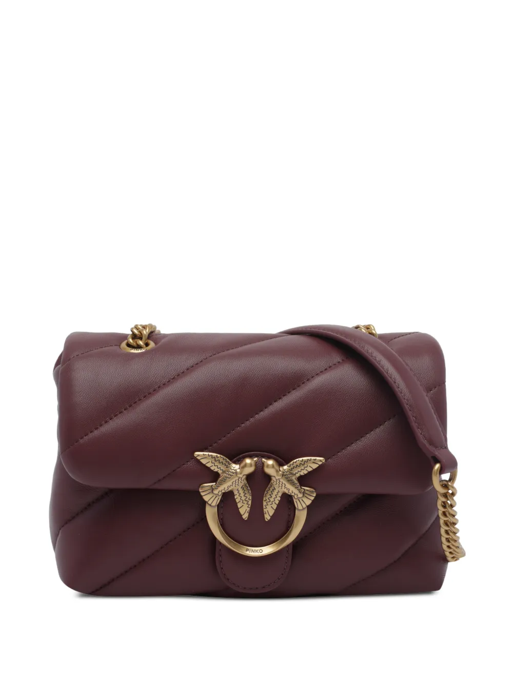 PINKO mini Love Birds puffer shoulder bag - Rot