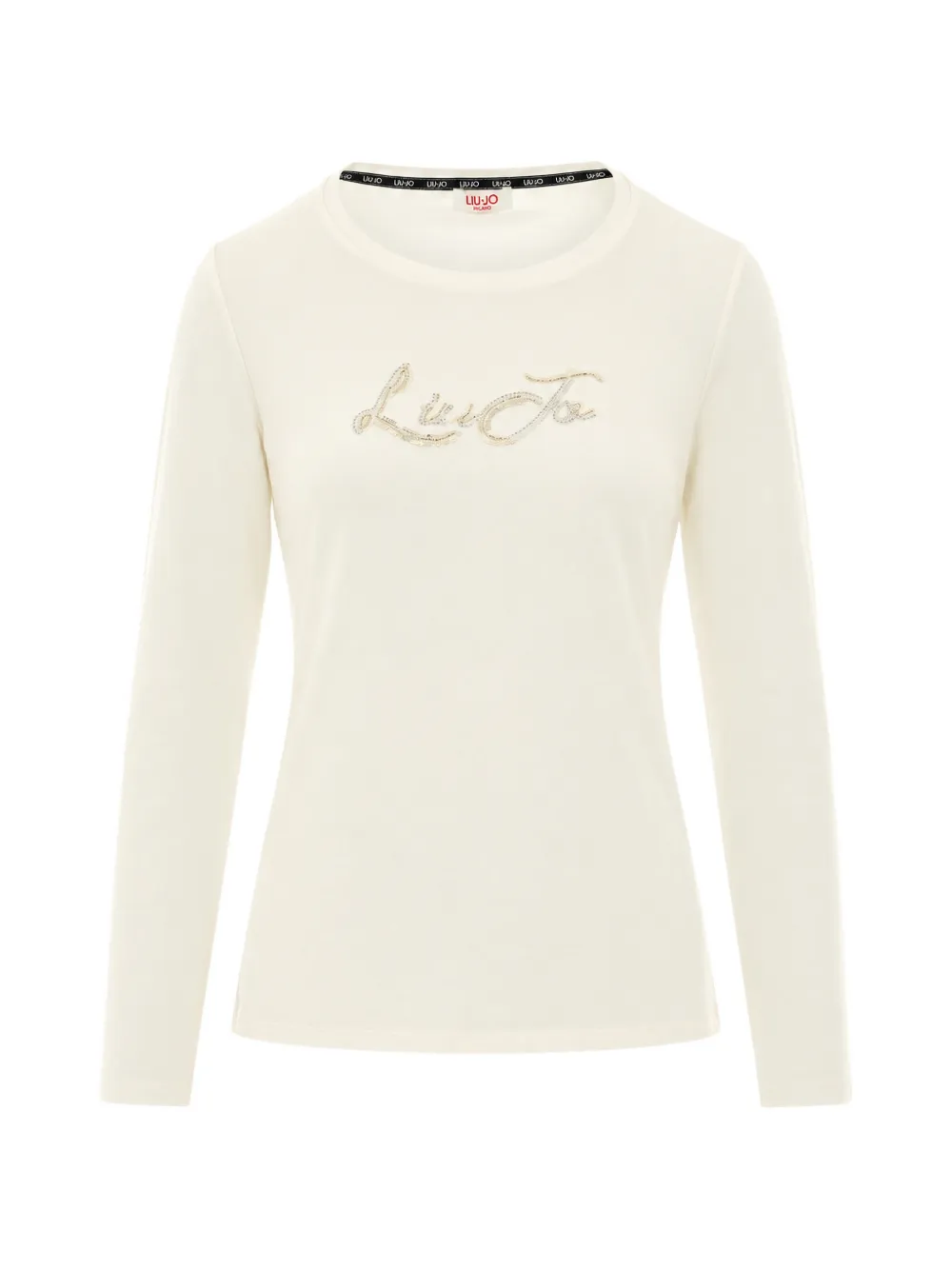 LIU JO long-sleeve T-shirt with sequins - Bianco