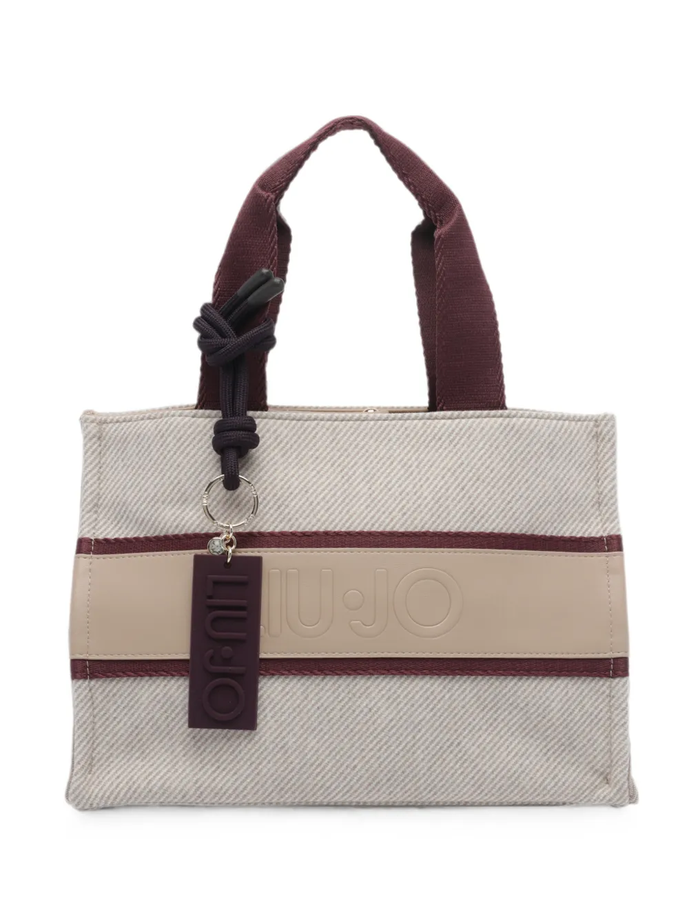 LIU JO logo-embossed twill tote bag - Toni neutri