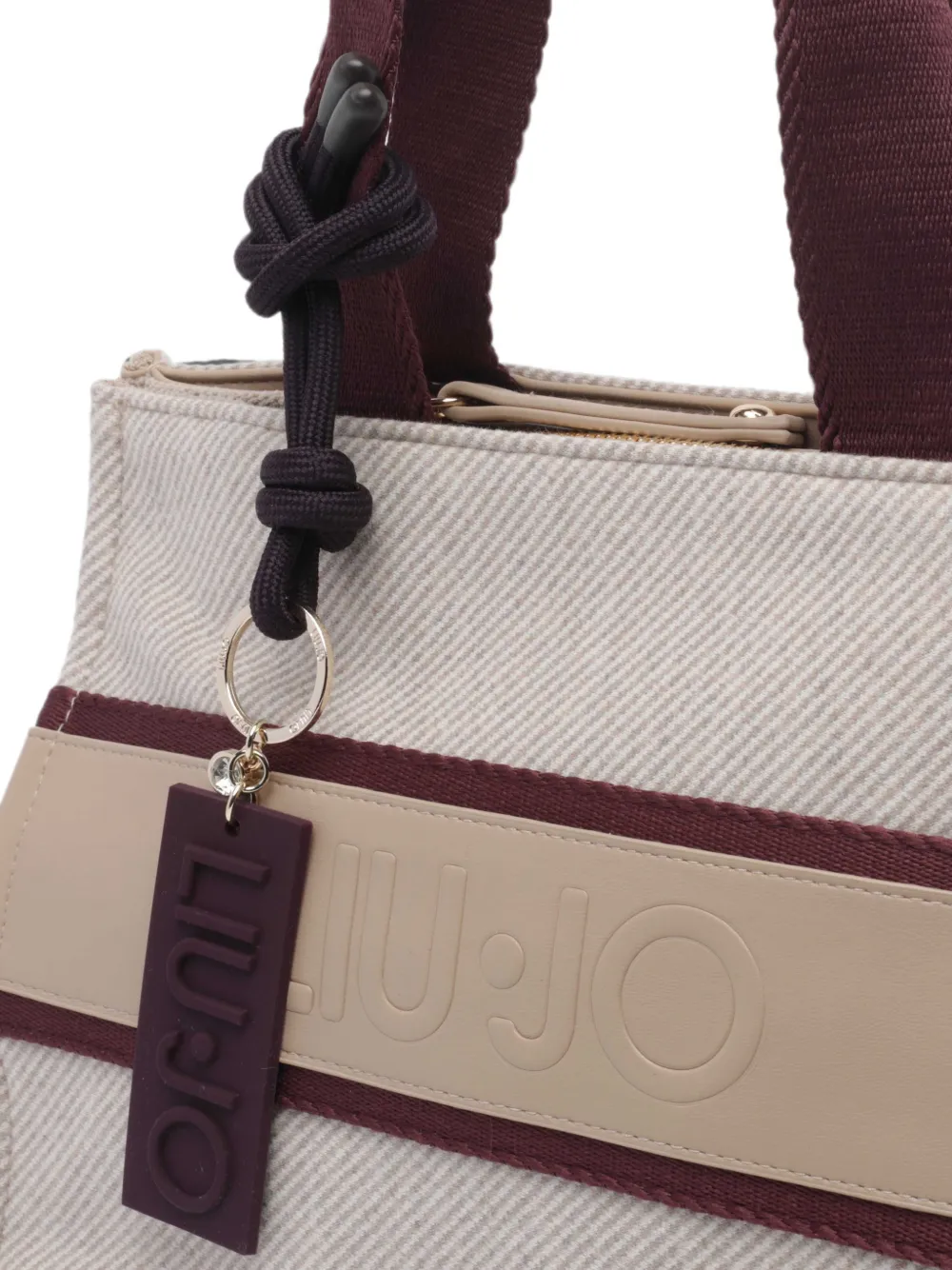 LIU JO Shopper met logo-reliëf Beige