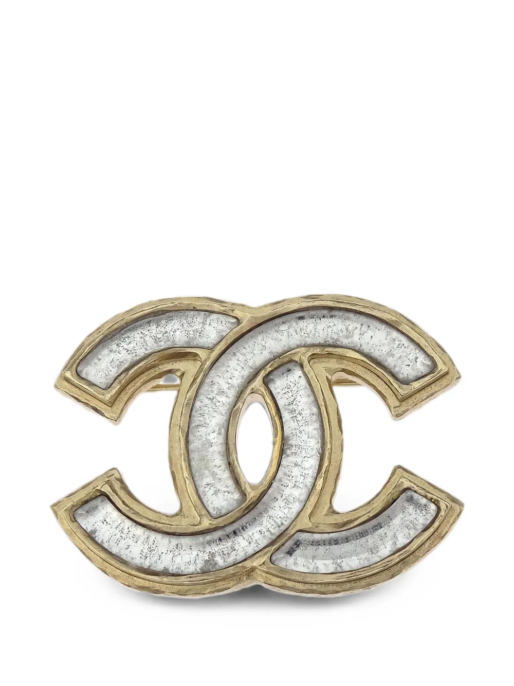 CHANEL Pre-Owned 2012 CC logo-motif brooch - Gold
