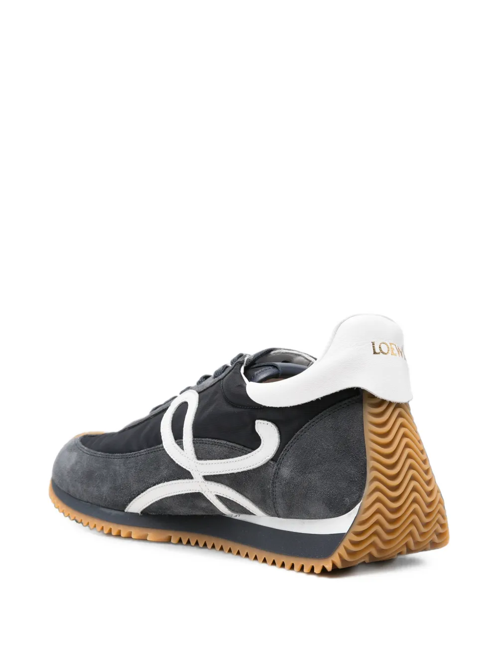 LOEWE Flow Runner 2.0 in nylon and suede sneakers Blauw