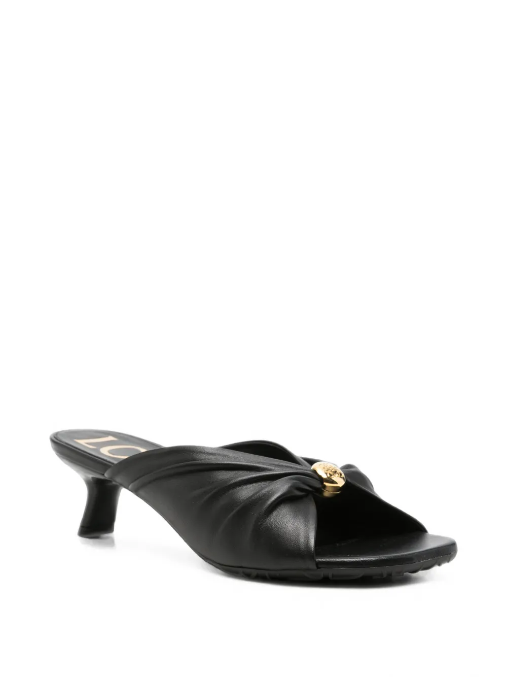 LOEWE Pebble Soft in nappa sandals Zwart