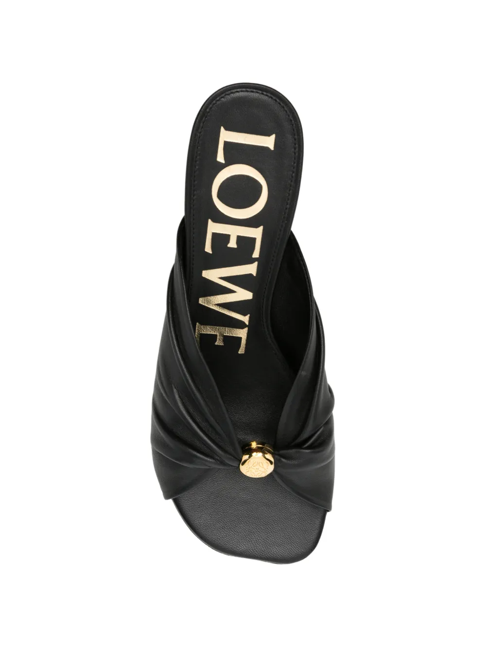 LOEWE Pebble Soft in nappa sandals Zwart