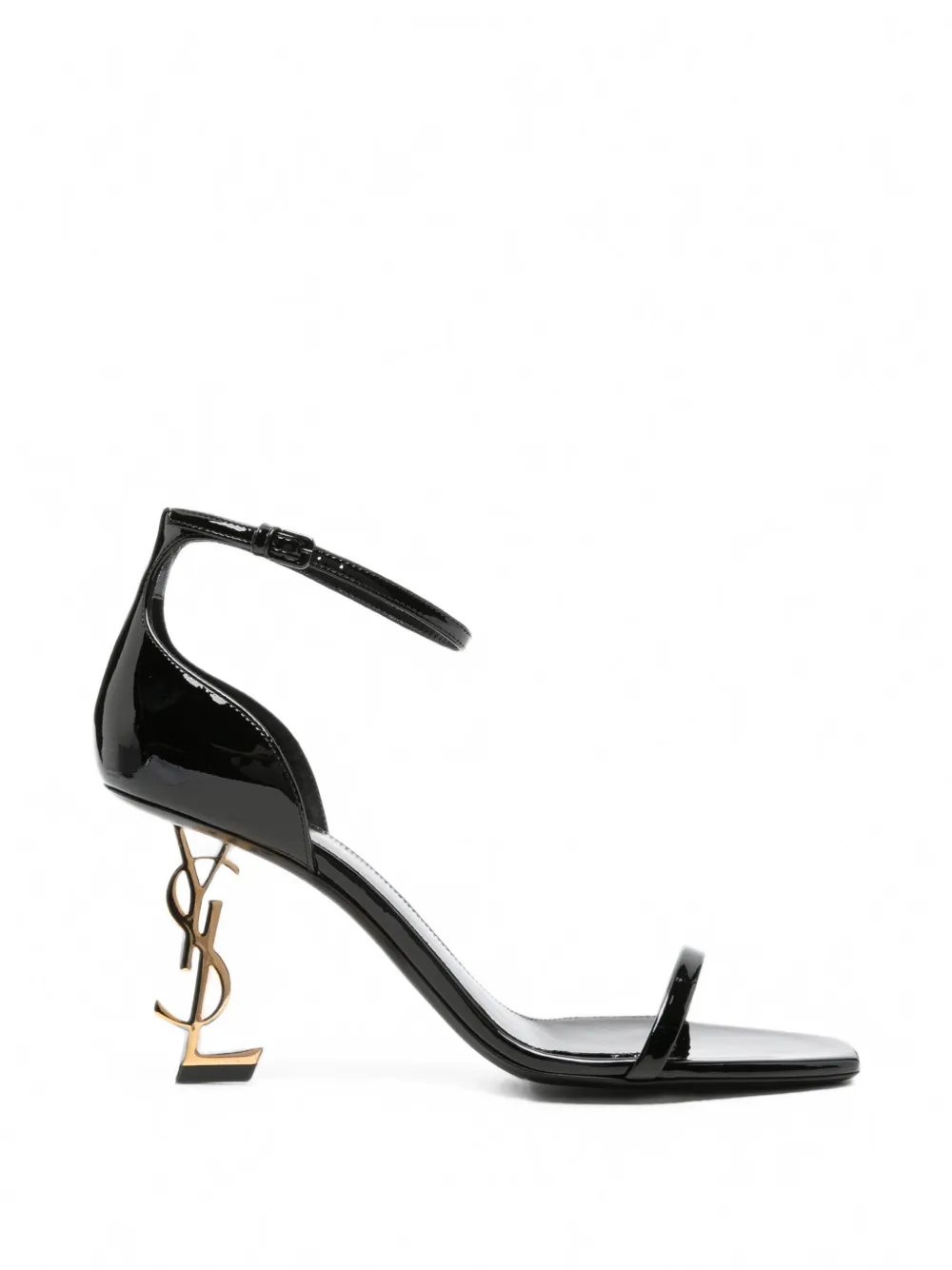 Saint Laurent Sandalen aus Lackleder 85mm - Schwarz
