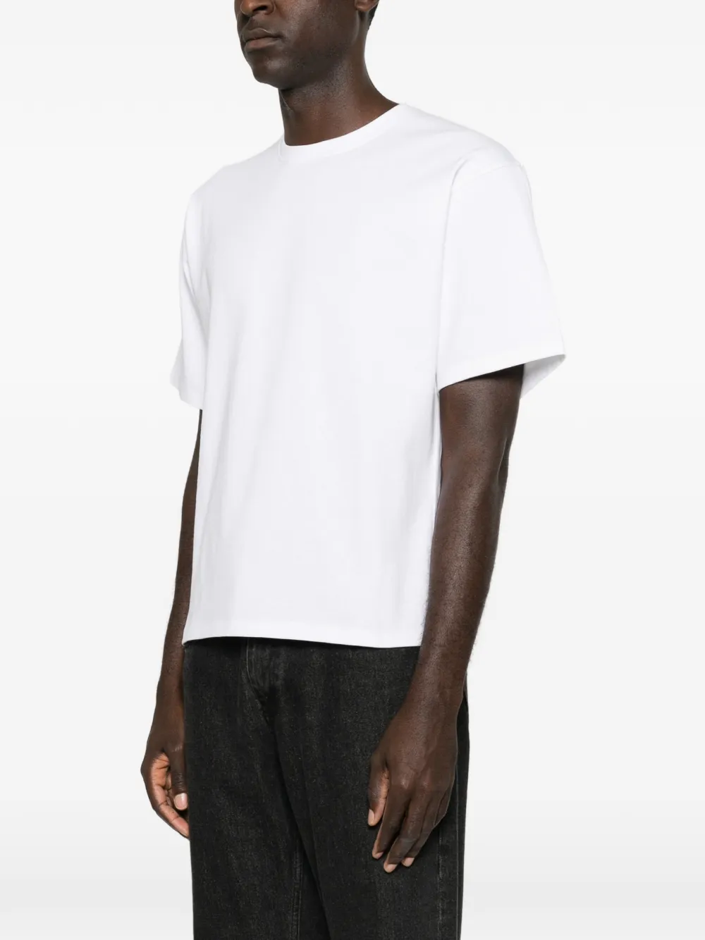Saint Laurent logo-embroidered T-shirt - Weiß