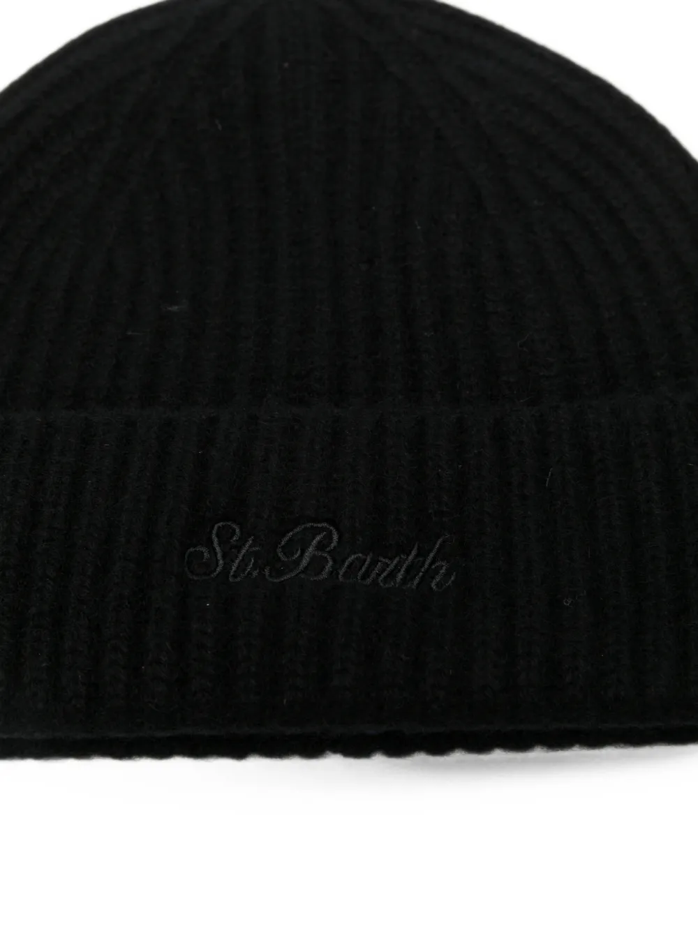 MC2 Saint Barth Wengen ribbed-knit beanie hat Zwart