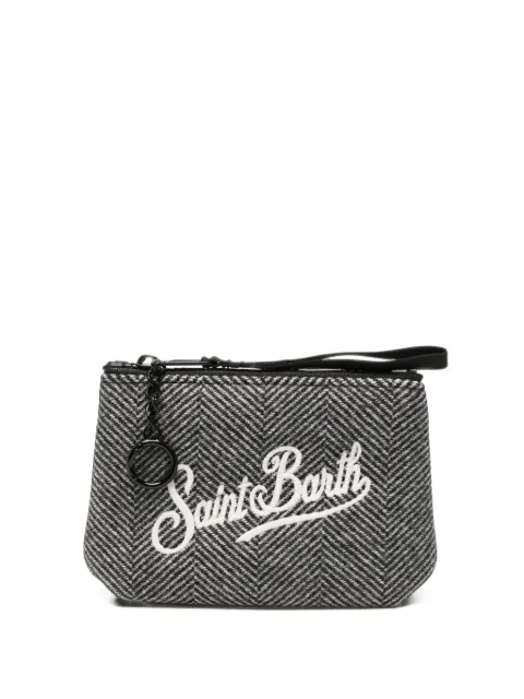 MC2 Saint Barth mini Aline herringbone-pattern embroidered clutch bag