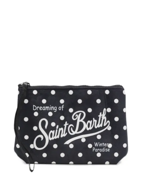 MC2 Saint Barth Aline polka-dot logo-print clutch bag