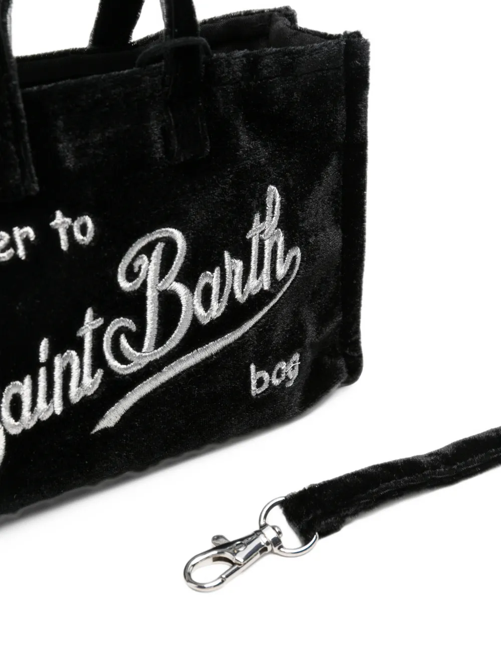 MC2 Saint Barth mini phone bag velvet Zwart