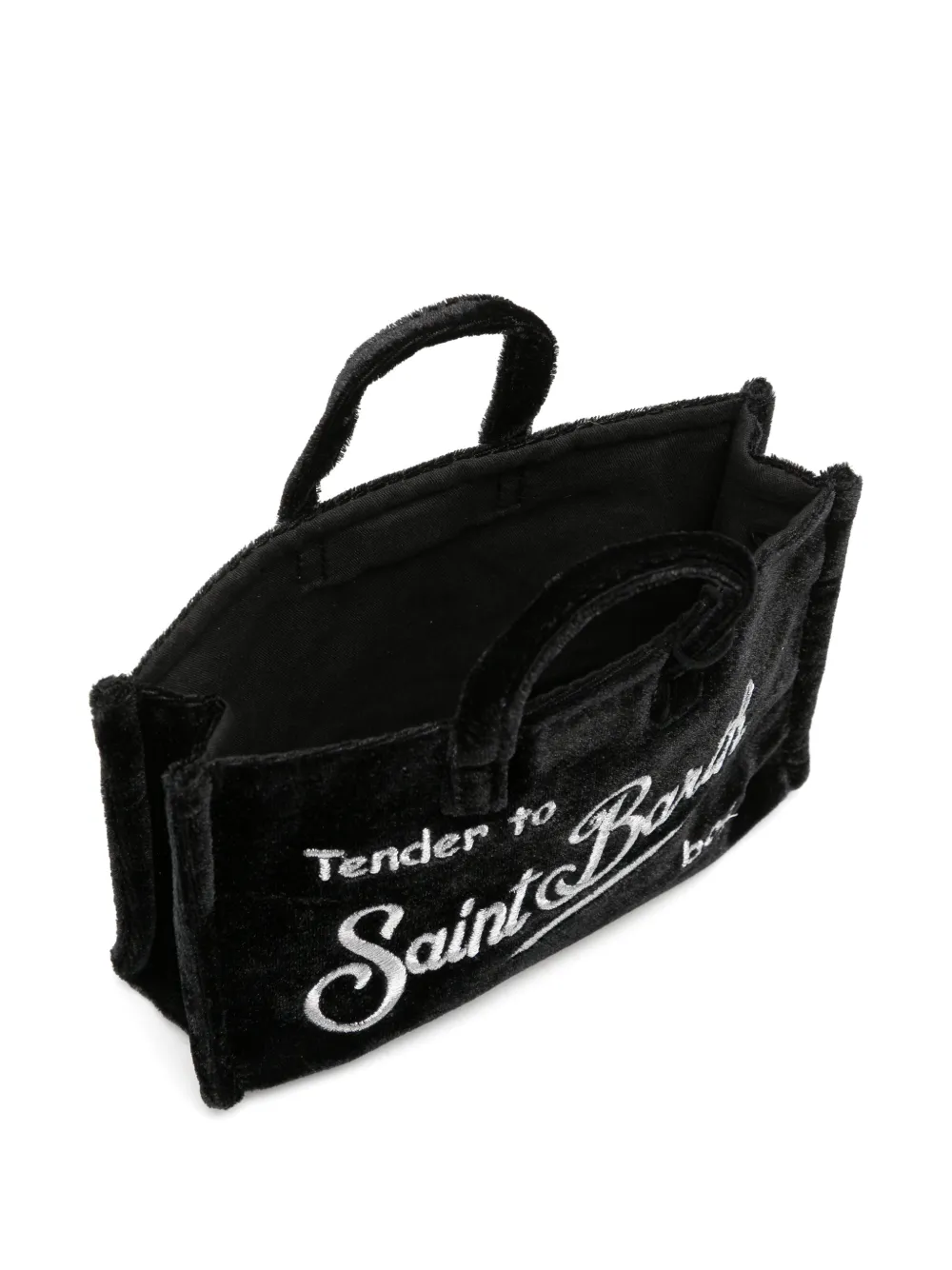 MC2 Saint Barth mini phone bag velvet Zwart
