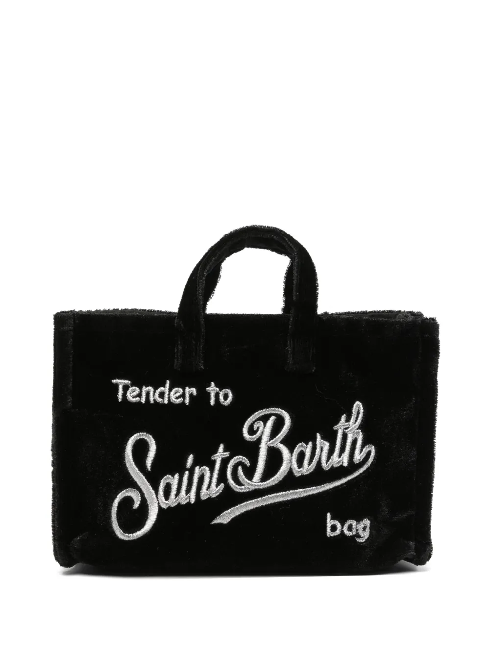 MC2 Saint Barth mini phone bag velvet Zwart
