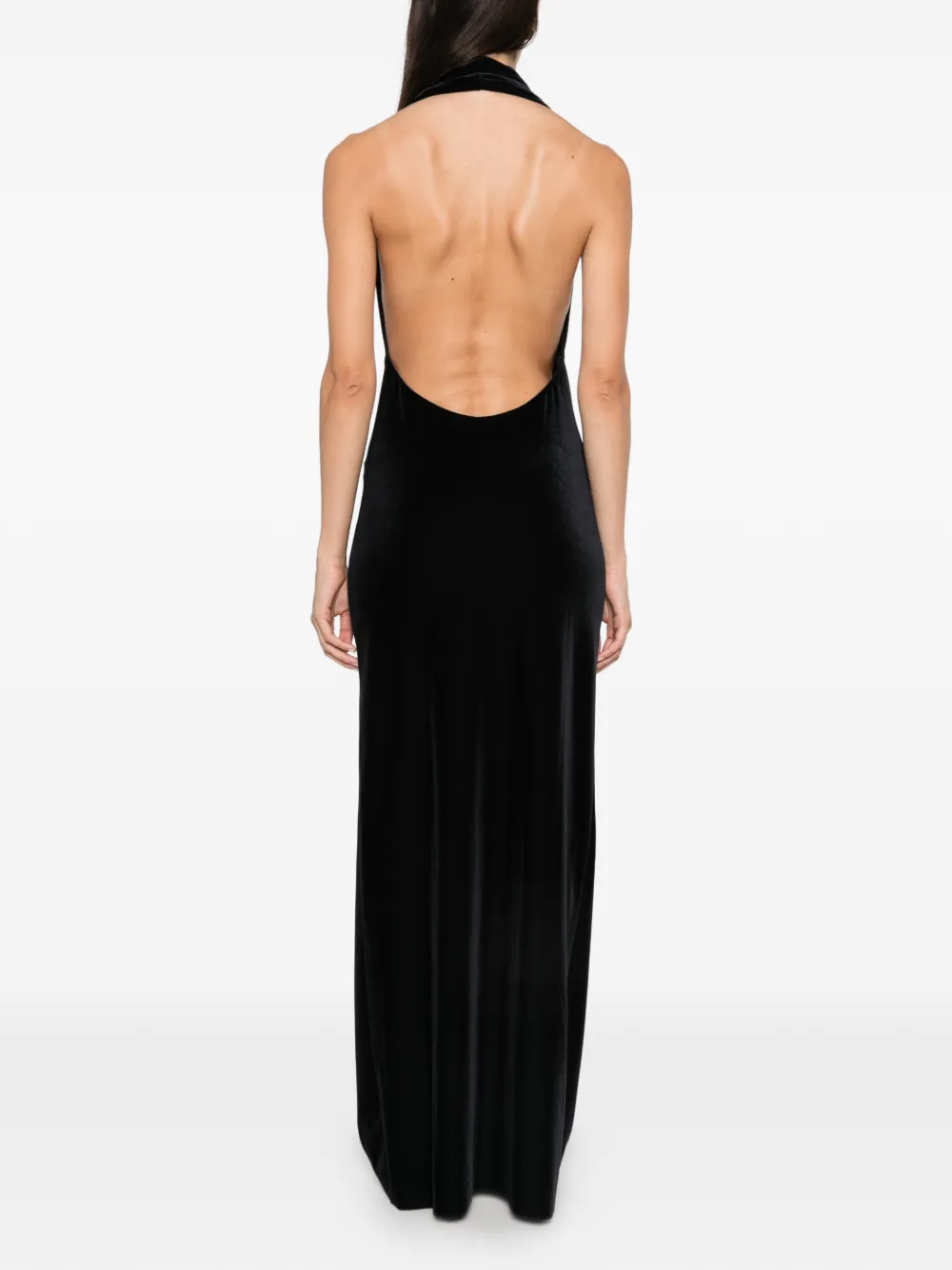 Amazuìn Venus maxi-jurk met halternek Zwart