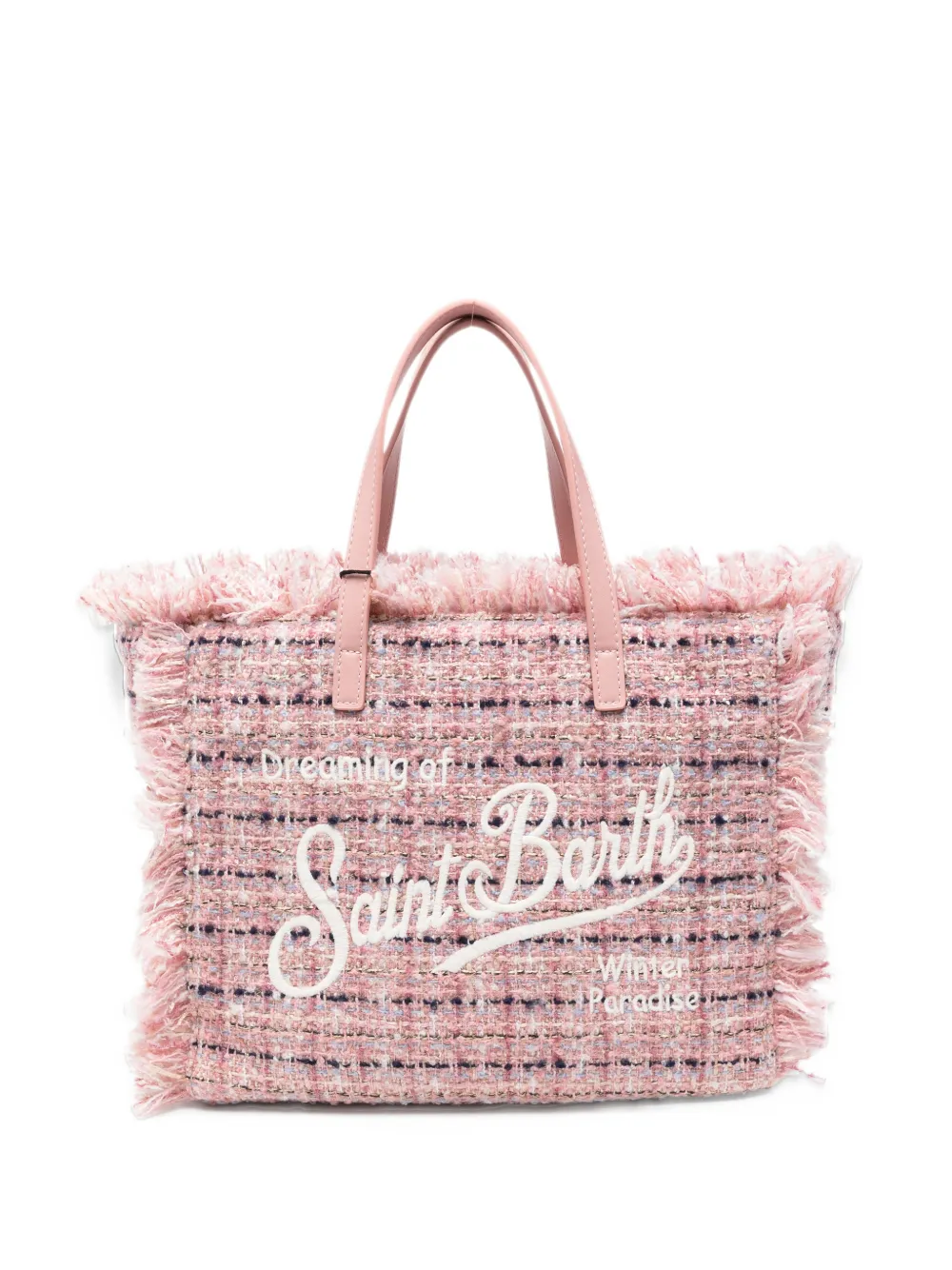 MC2 Saint Barth Colette tweed tote bag Roze