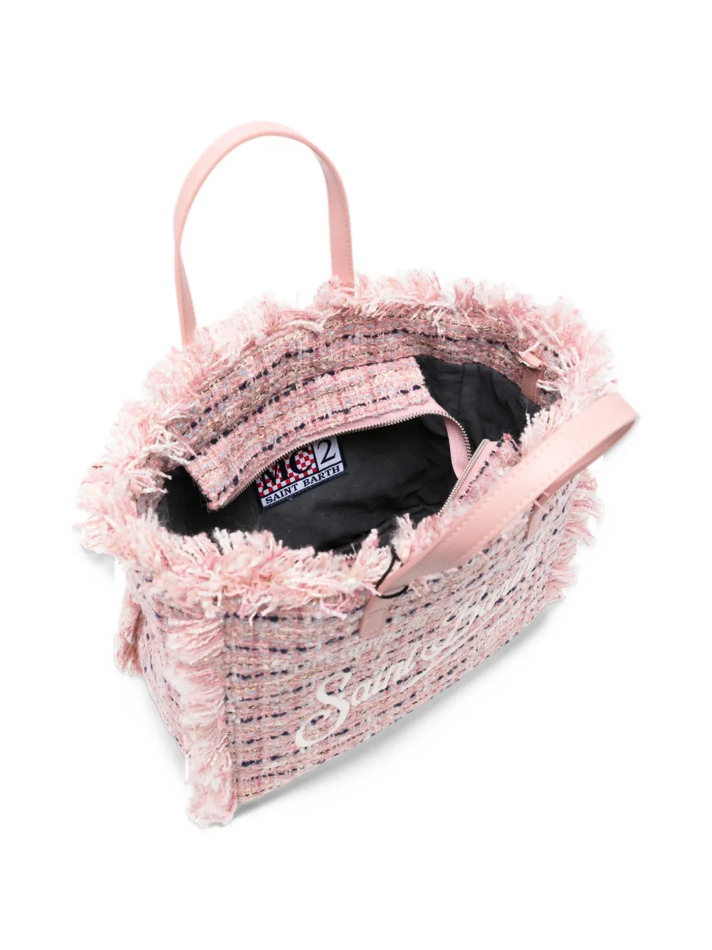 MC2 Saint Barth Colette tweed tote bag Roze